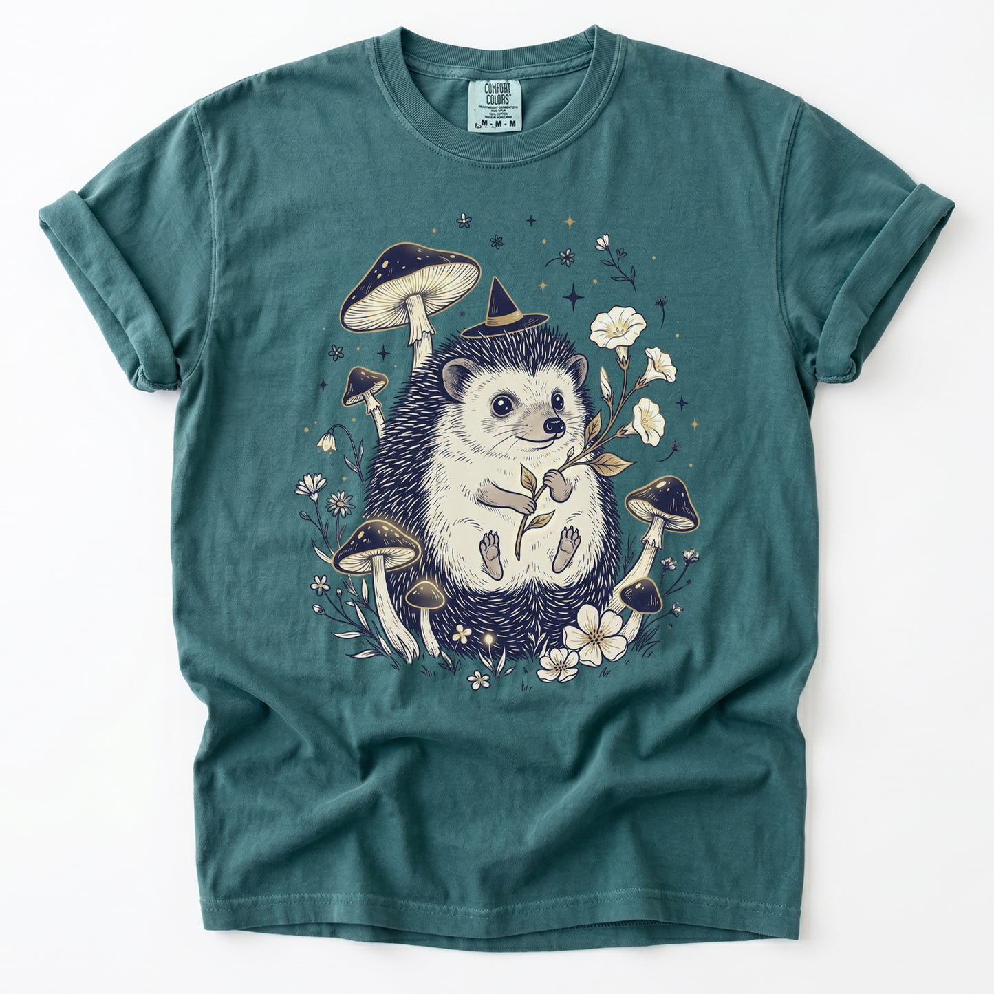 Witchy Hedgehog Vintage Washed T-Shirt