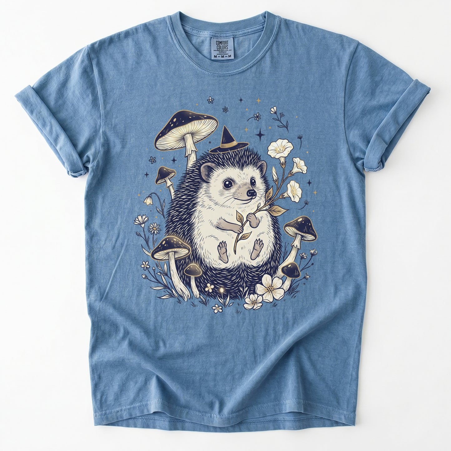 Witchy Hedgehog Vintage Washed T-Shirt