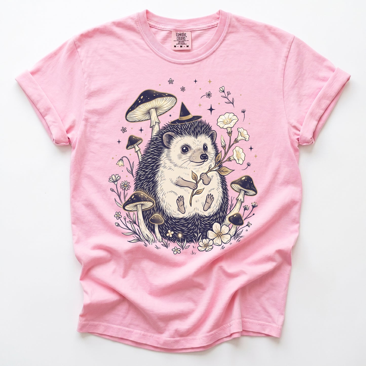 Witchy Hedgehog Vintage Washed T-Shirt