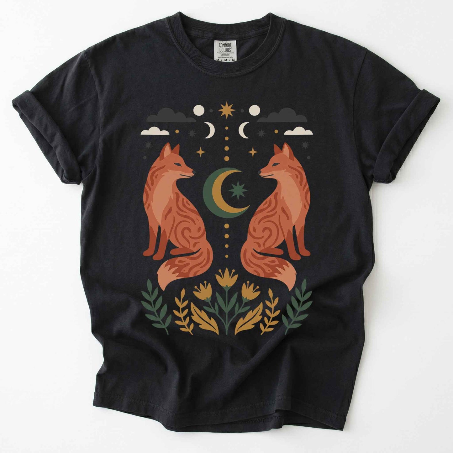 Woodland Foxes Vintage Washed T-Shirt