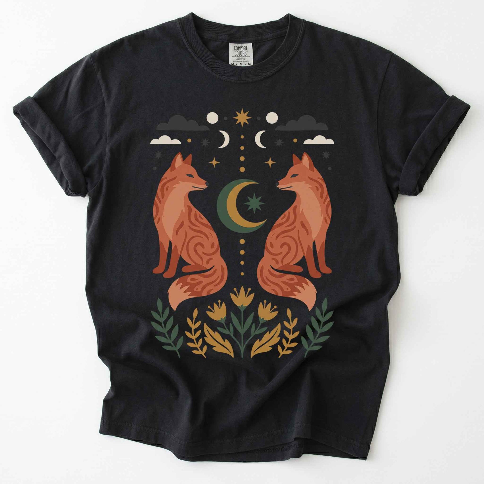 Woodland Foxes Vintage Washed T-Shirt