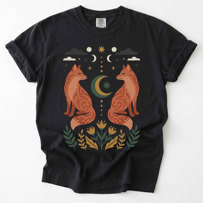 Woodland Foxes Vintage Washed T-Shirt