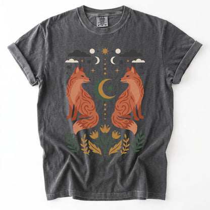 Woodland Foxes Vintage Washed T-Shirt