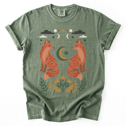 Woodland Foxes Vintage Washed T-Shirt