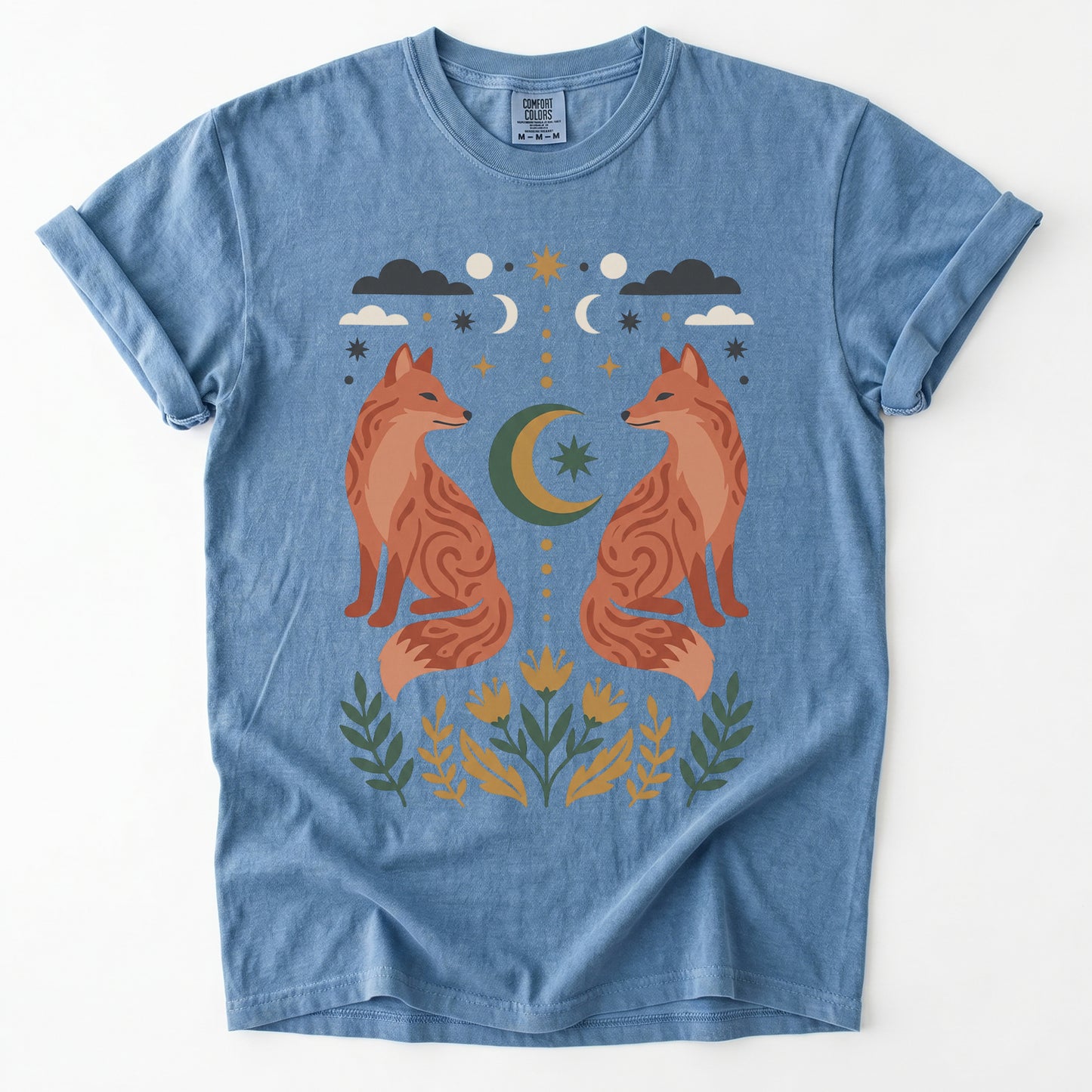 Woodland Foxes Vintage Washed T-Shirt