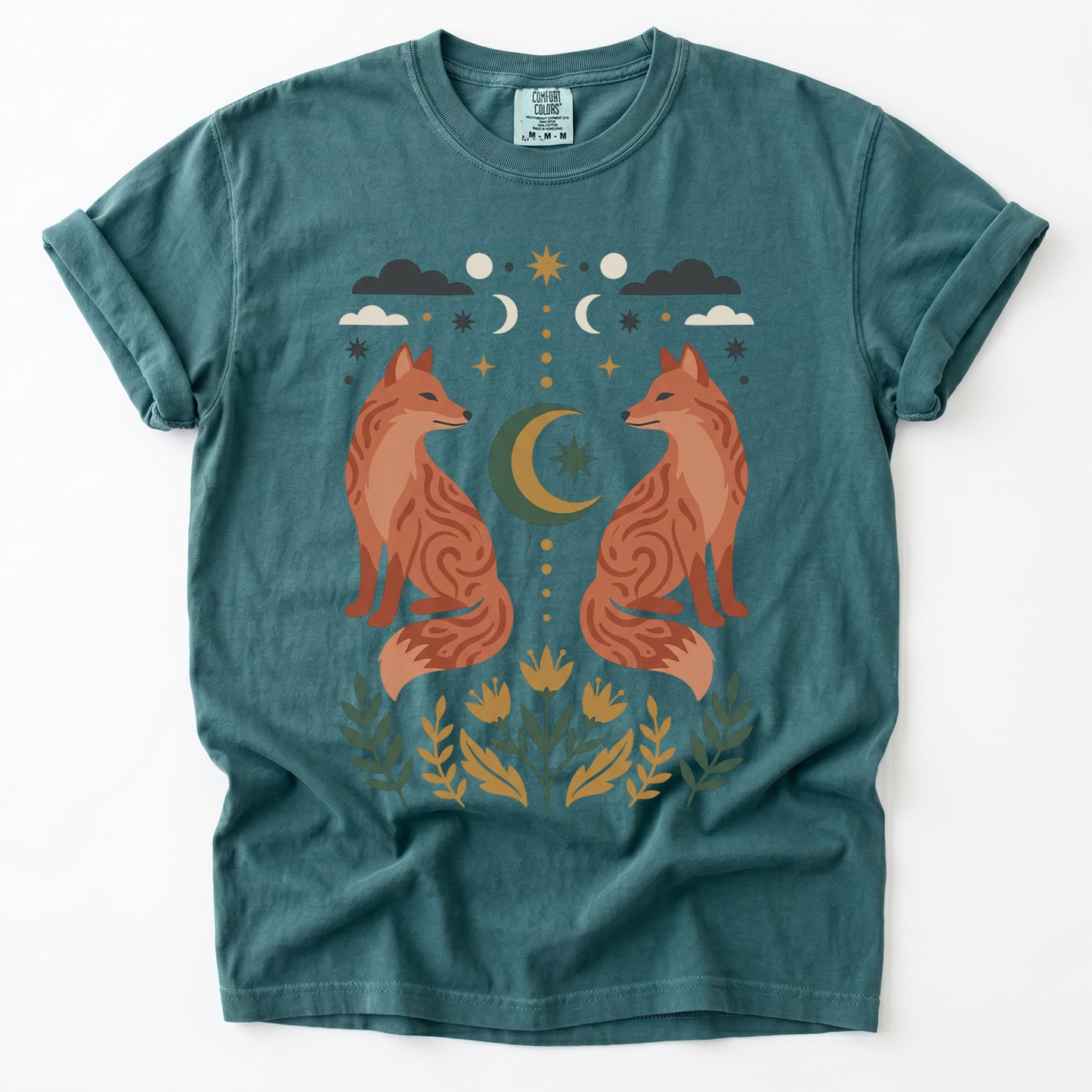 Woodland Foxes Vintage Washed T-Shirt