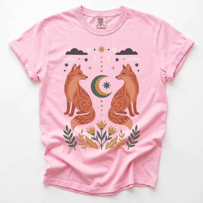 Woodland Foxes Vintage Washed T-Shirt