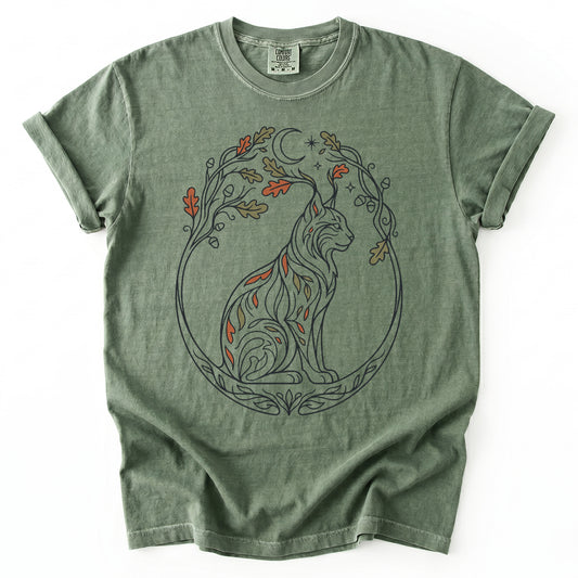 Woodland Lynx Vintage Washed T-Shirt