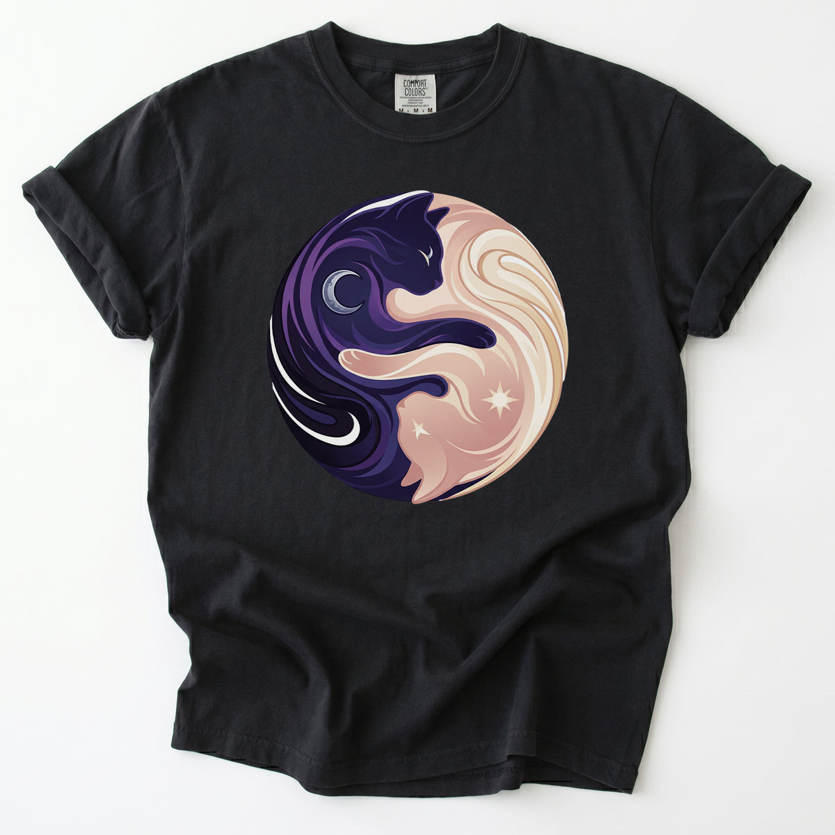 Yin Yang Cats Vintage Washed T-Shirt
