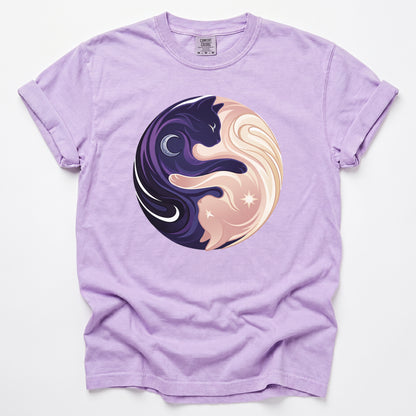 Yin Yang Cats Vintage Washed T-Shirt
