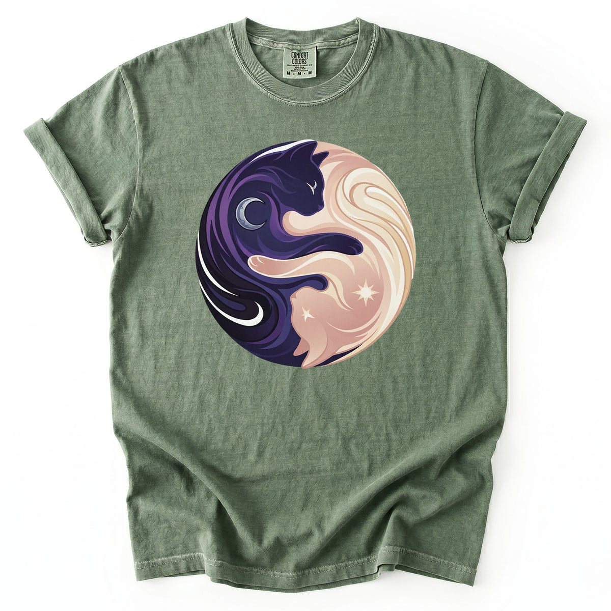 Yin Yang Cats Vintage Washed T-Shirt