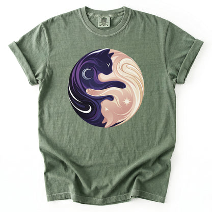 Yin Yang Cats Vintage Washed T-Shirt