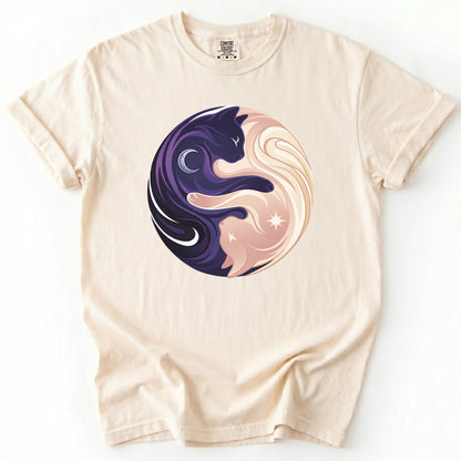 Yin Yang Cats Vintage Washed T-Shirt