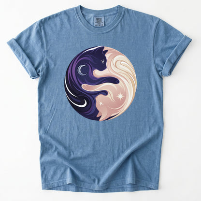 Yin Yang Cats Vintage Washed T-Shirt
