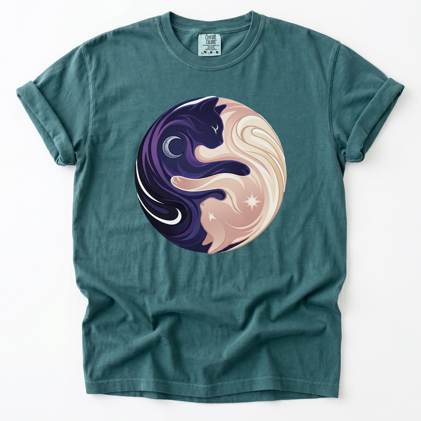 Yin Yang Cats Vintage Washed T-Shirt