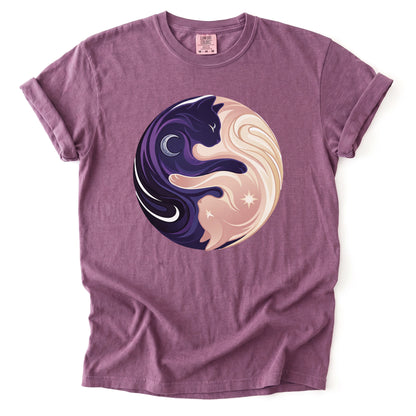 Yin Yang Cats Vintage Washed T-Shirt