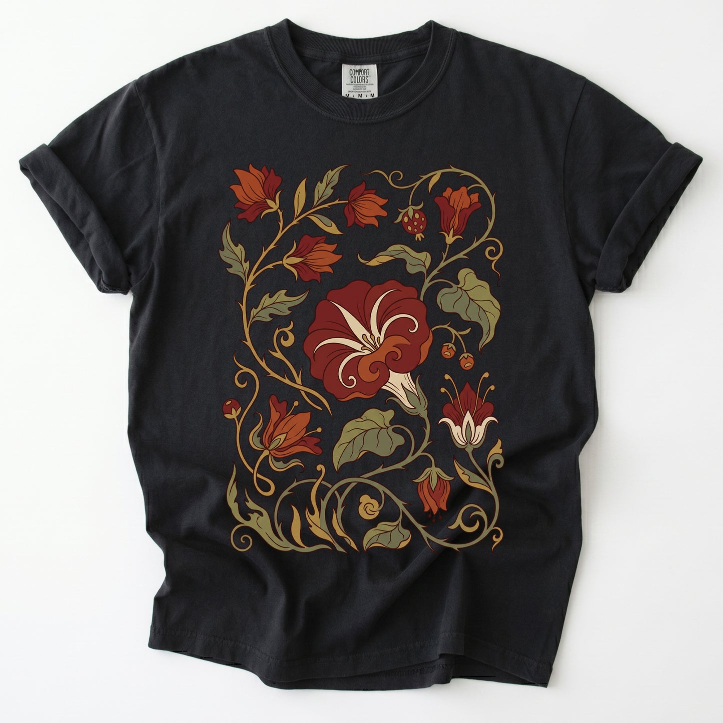 Art Nouveau Vine Vintage Washed T-Shirt