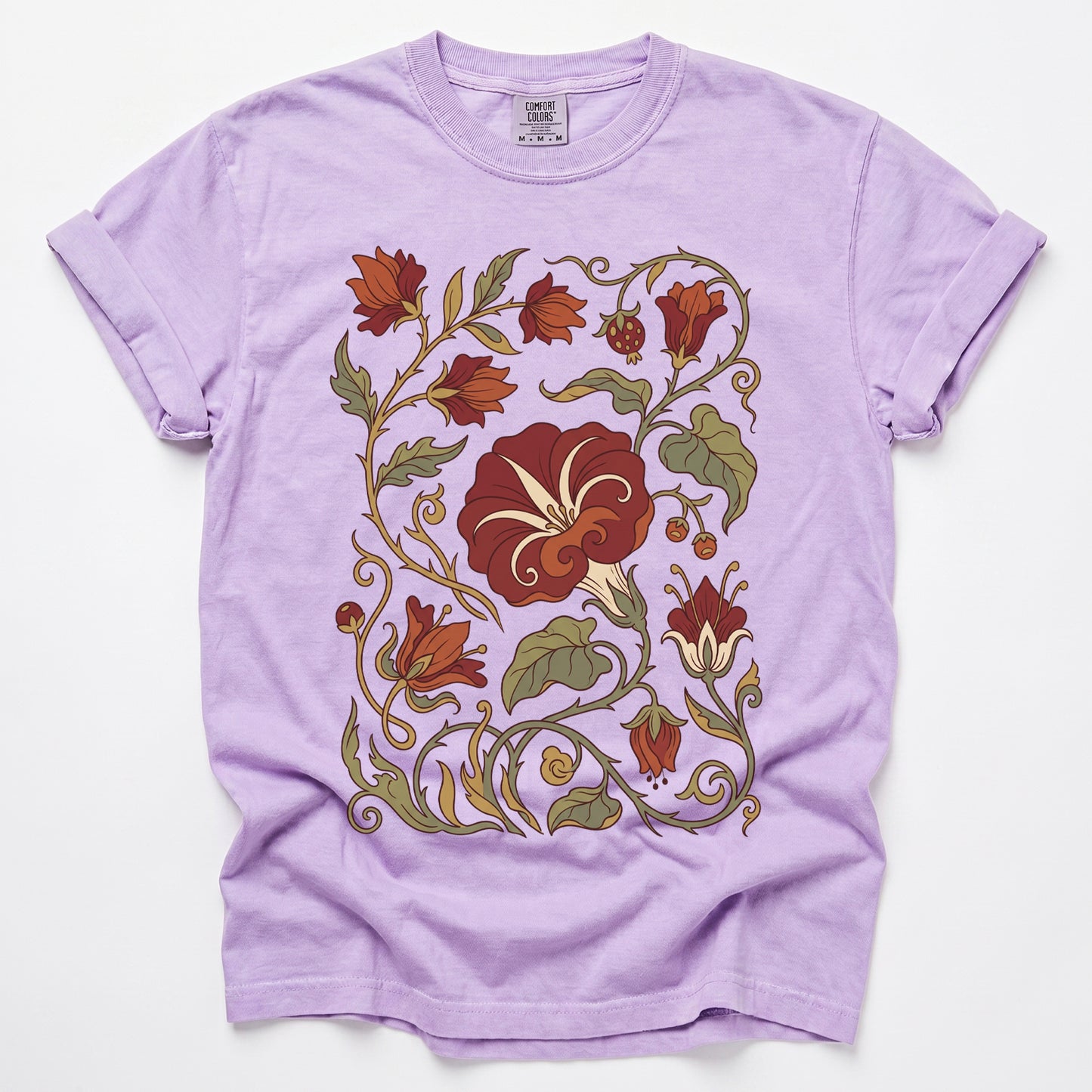 Art Nouveau Vine Vintage Washed T-Shirt