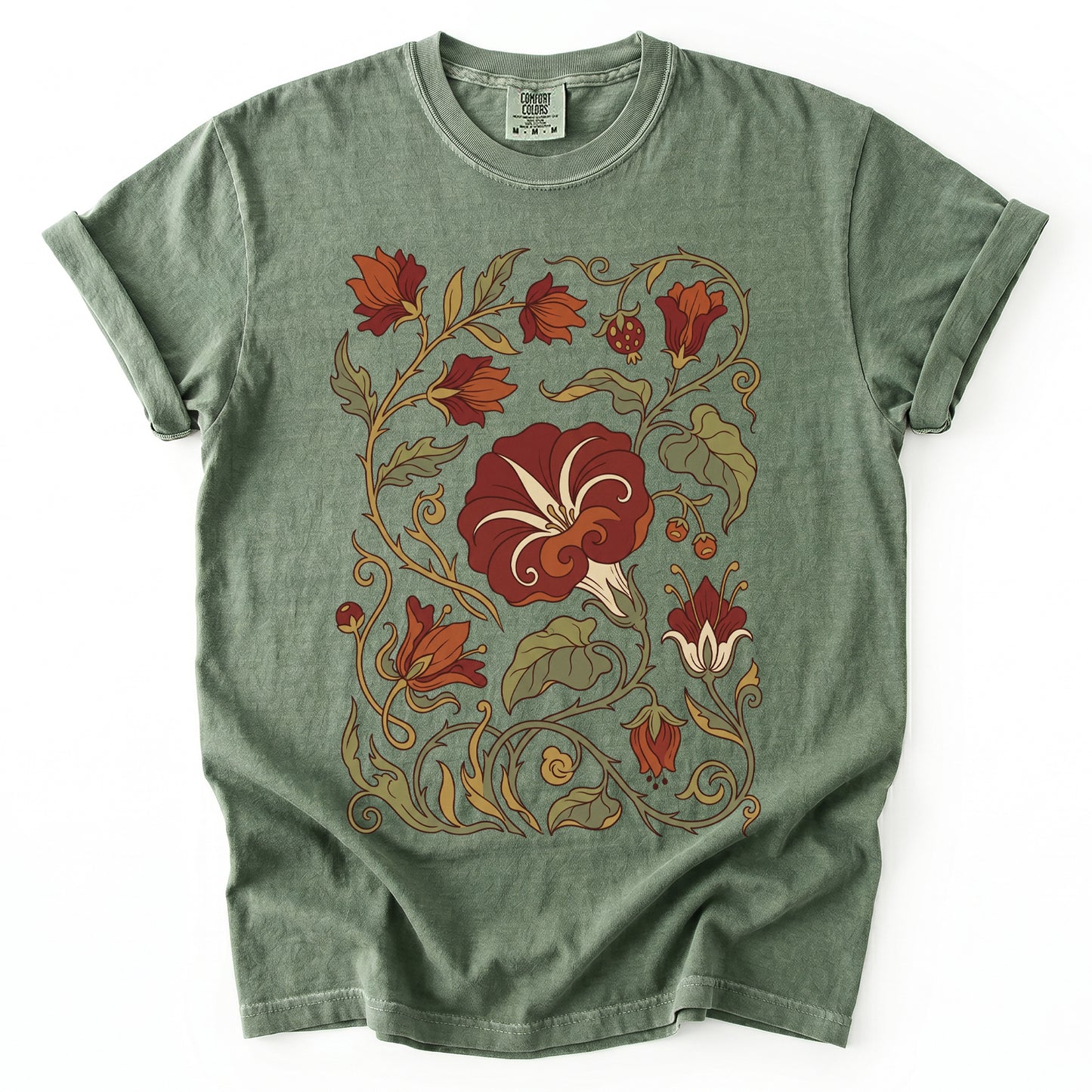 Art Nouveau Vine Vintage Washed T-Shirt