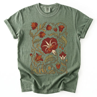 Art Nouveau Vine Vintage Washed T-Shirt