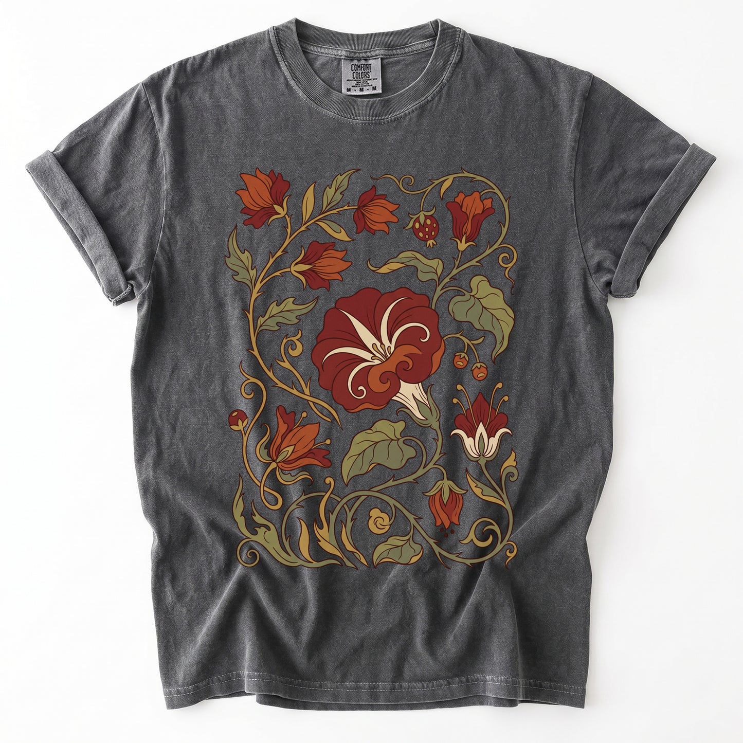 Art Nouveau Vine Vintage Washed T-Shirt