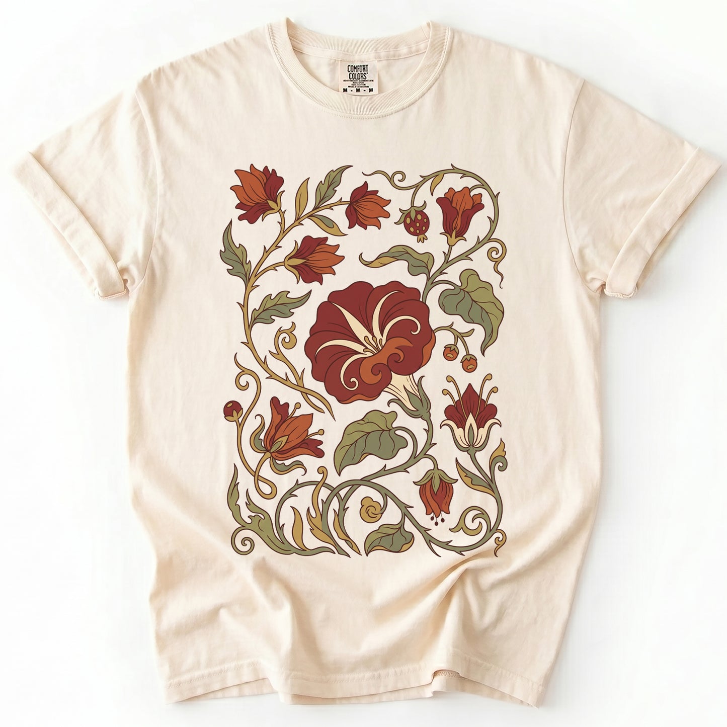 Art Nouveau Vine Vintage Washed T-Shirt