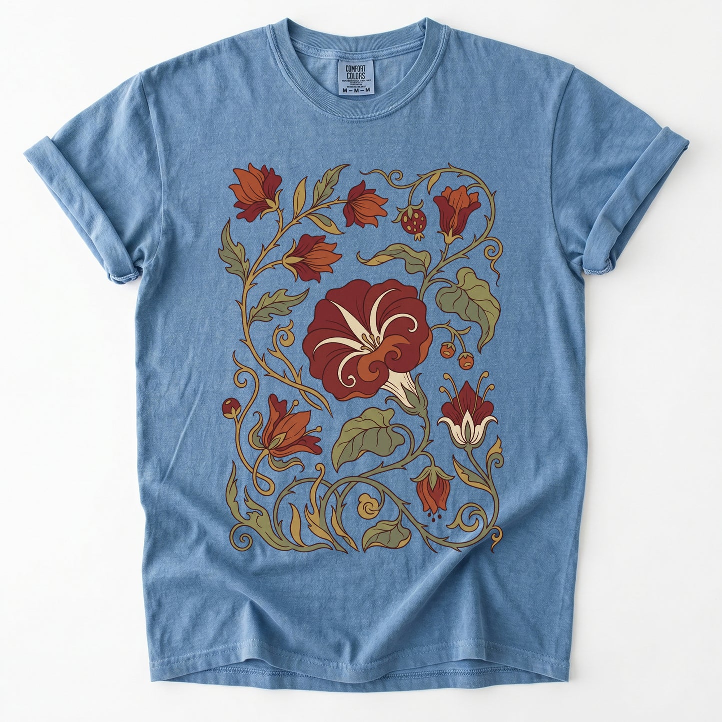 Art Nouveau Vine Vintage Washed T-Shirt