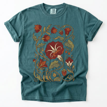 Art Nouveau Vine Vintage Washed T-Shirt