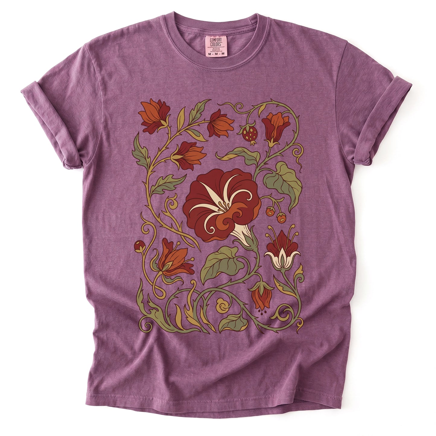 Art Nouveau Vine Vintage Washed T-Shirt