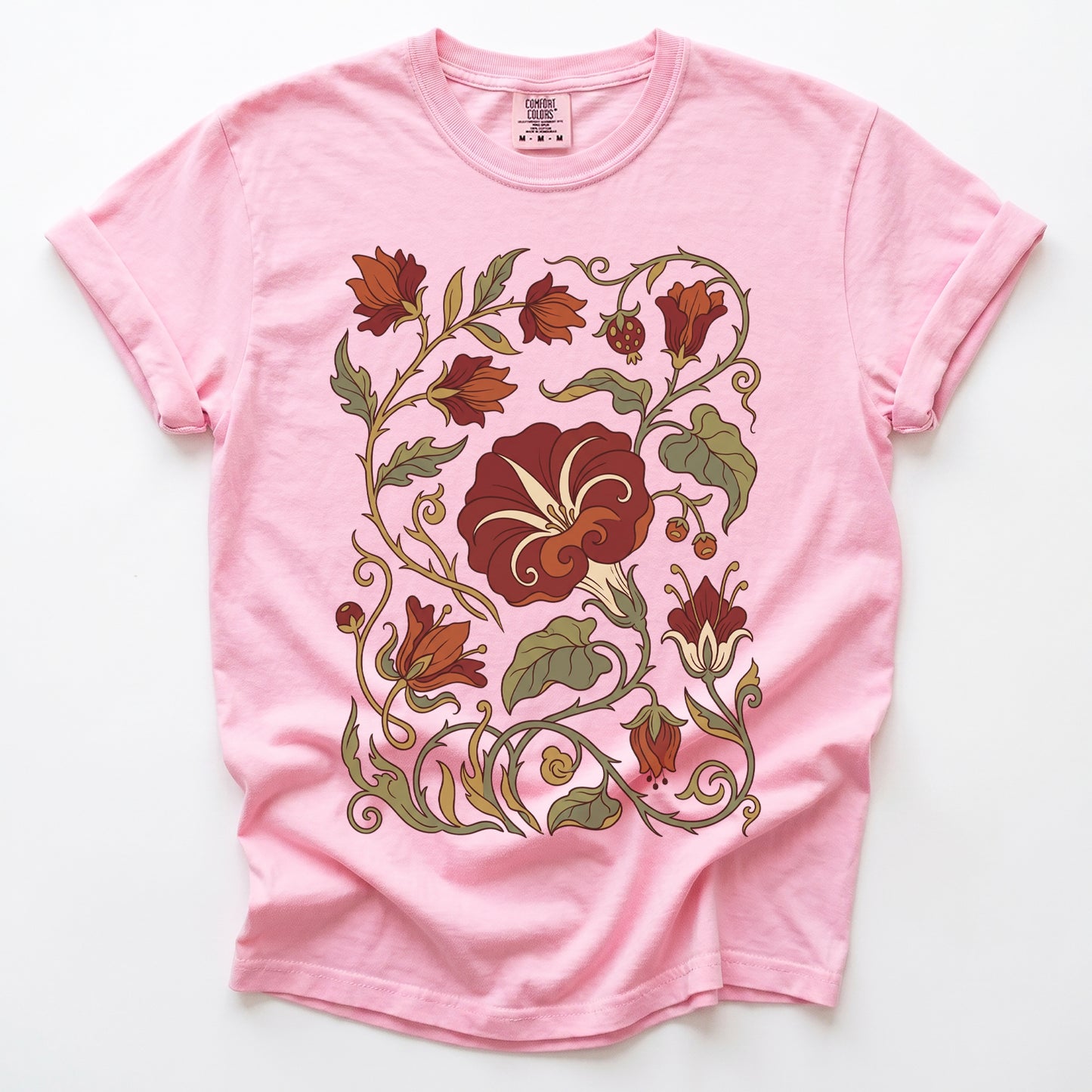 Art Nouveau Vine Vintage Washed T-Shirt