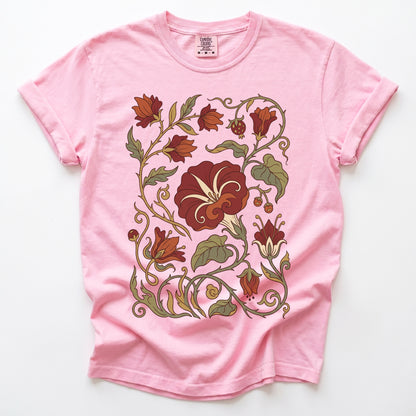Art Nouveau Vine Vintage Washed T-Shirt