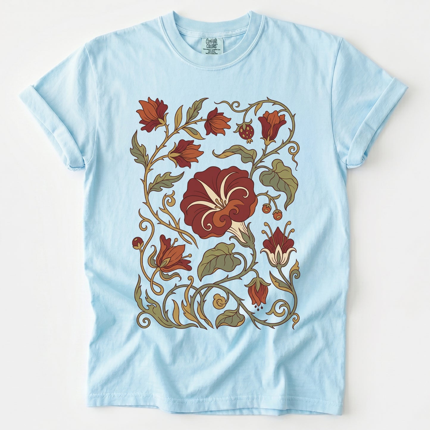 Art Nouveau Vine Vintage Washed T-Shirt