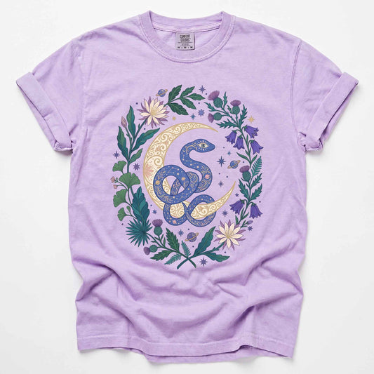 Starry Blue Snake Vintage Washed T-Shirt