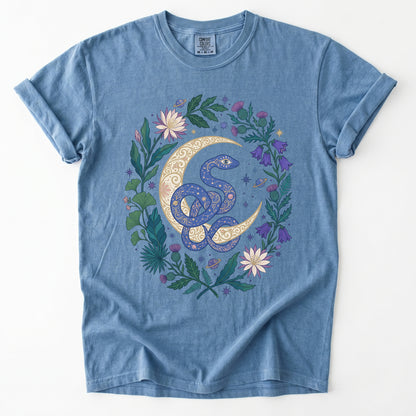 Starry Blue Snake Vintage Washed T-Shirt