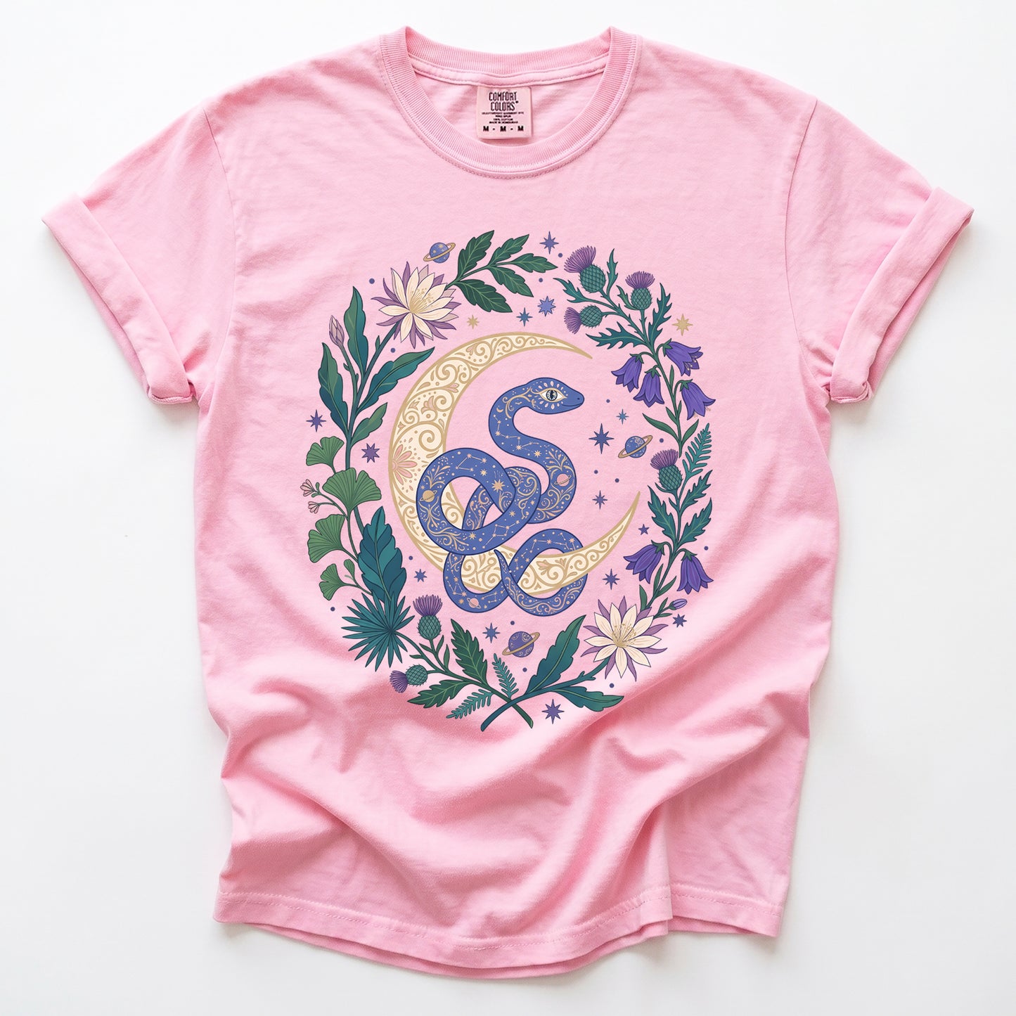 Starry Blue Snake Vintage Washed T-Shirt