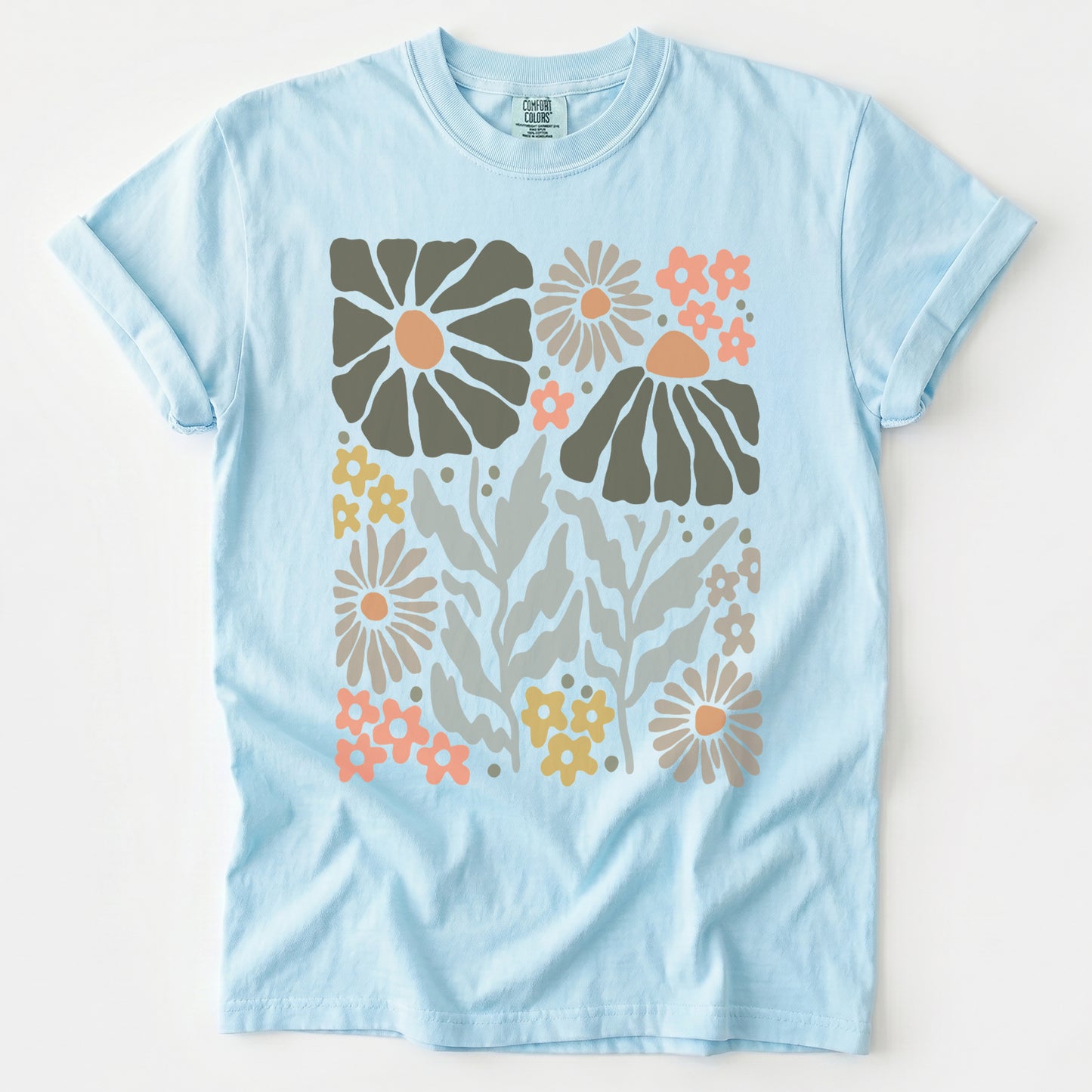 Abstract Boho Bloom Heavyweight T-Shirt