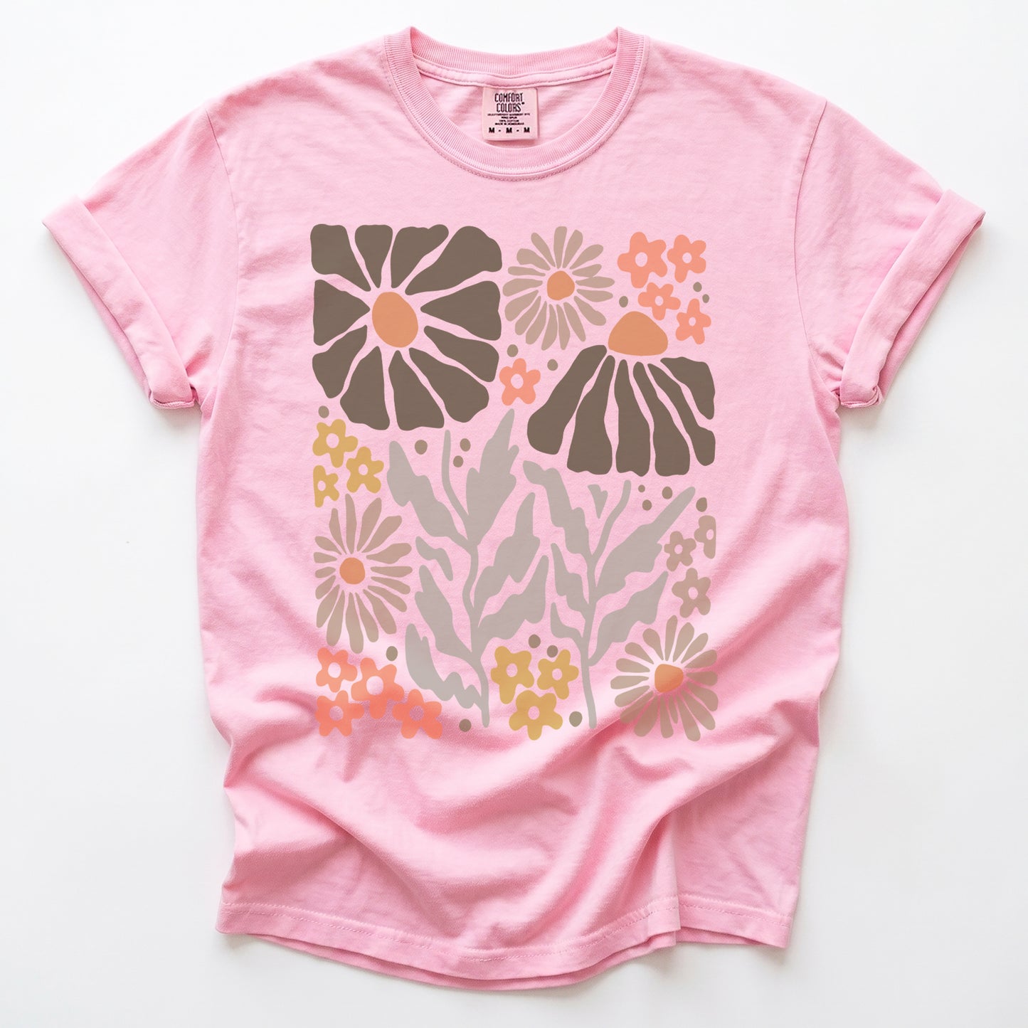 Abstract Boho Bloom Heavyweight T-Shirt