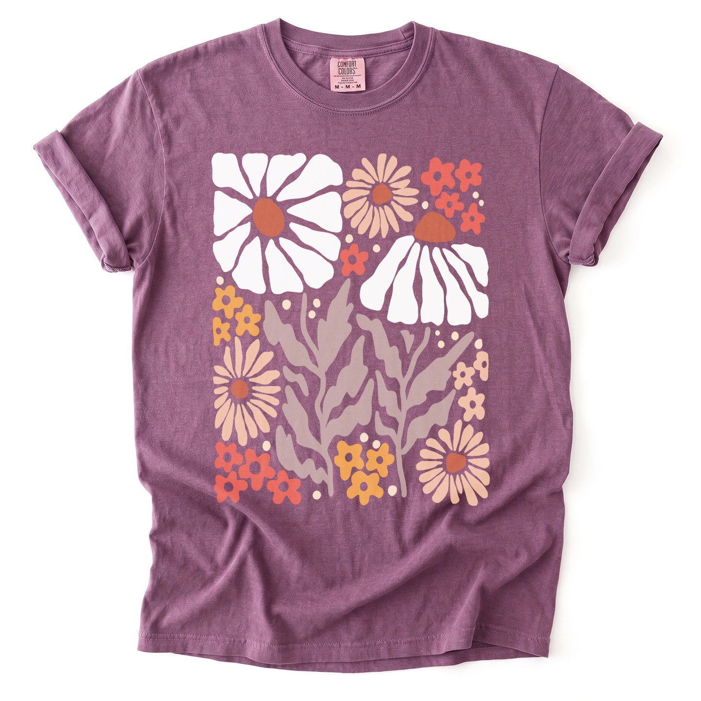 Abstract Boho Bloom Heavyweight T-Shirt