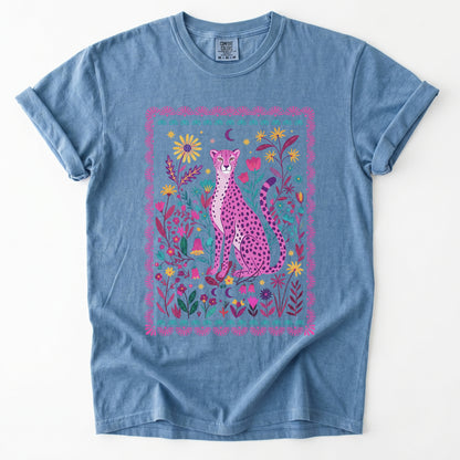 Floral Pink Leopard Vintage Washed T-Shirt