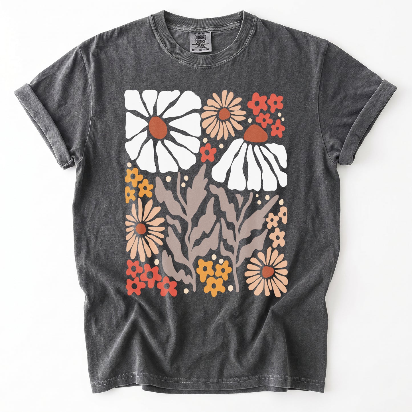 Abstract Boho Bloom Heavyweight T-Shirt