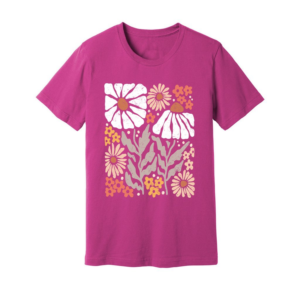 Boho Abstract Flowers T-Shirt - Rue Mentana