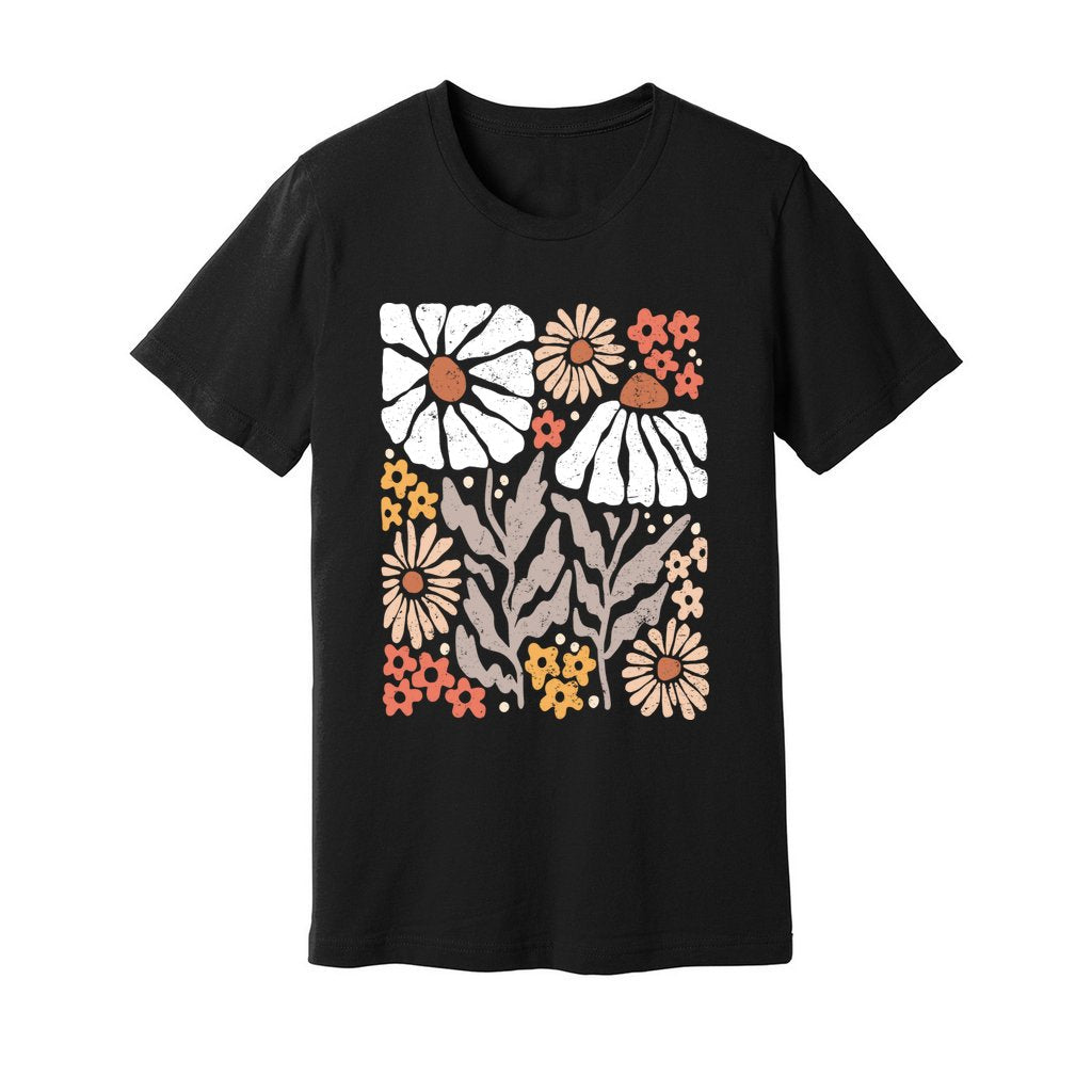 Boho Abstract Flowers T-Shirt - Rue Mentana