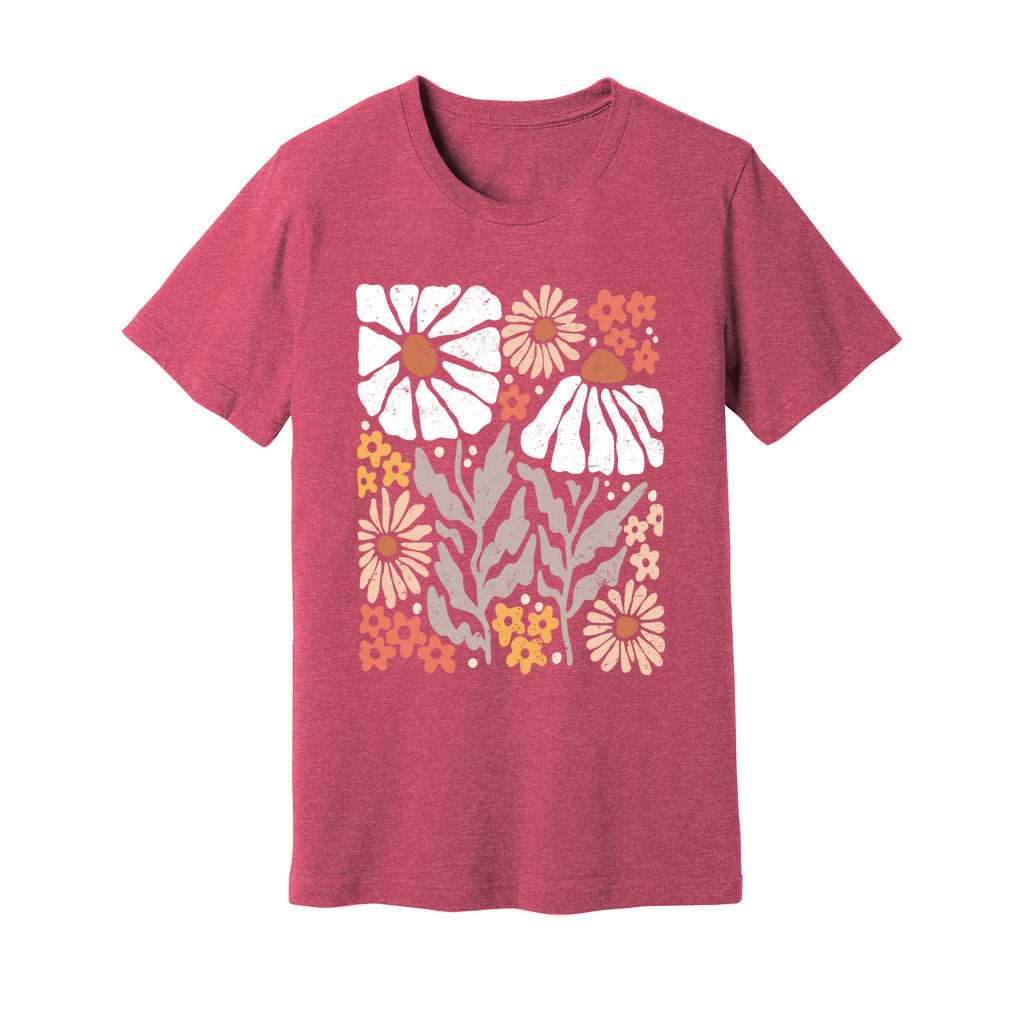 Boho Abstract Flowers T-Shirt - Rue Mentana