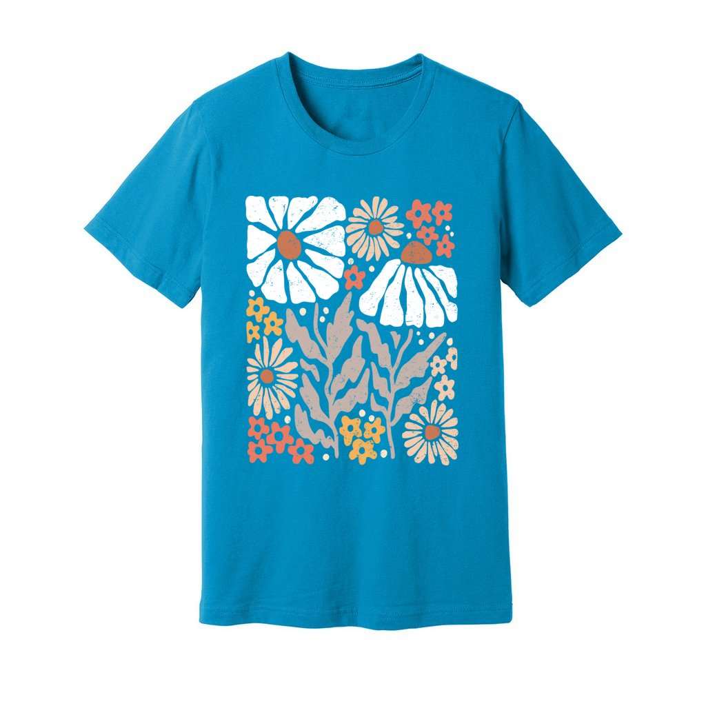 Boho Abstract Flowers T-Shirt - Rue Mentana