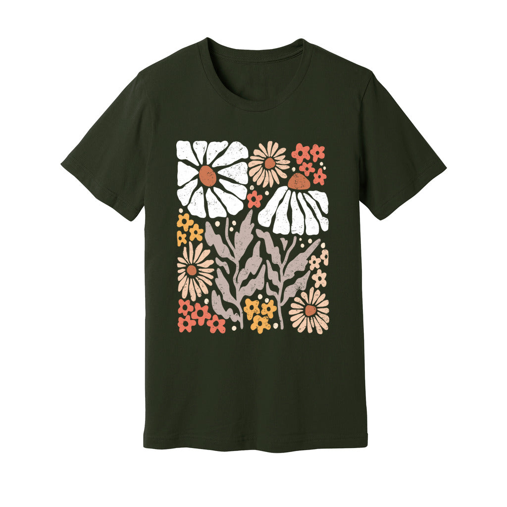 Boho Abstract Flowers T-Shirt - Rue Mentana