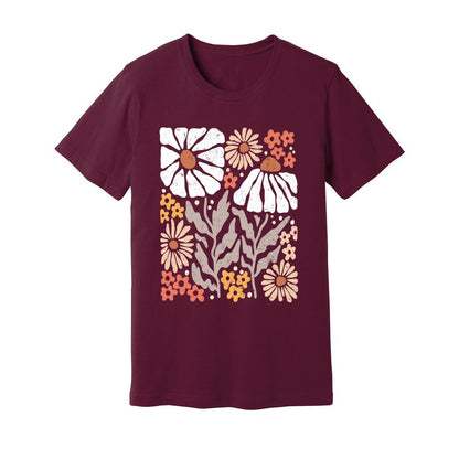 Boho Abstract Flowers T-Shirt - Rue Mentana