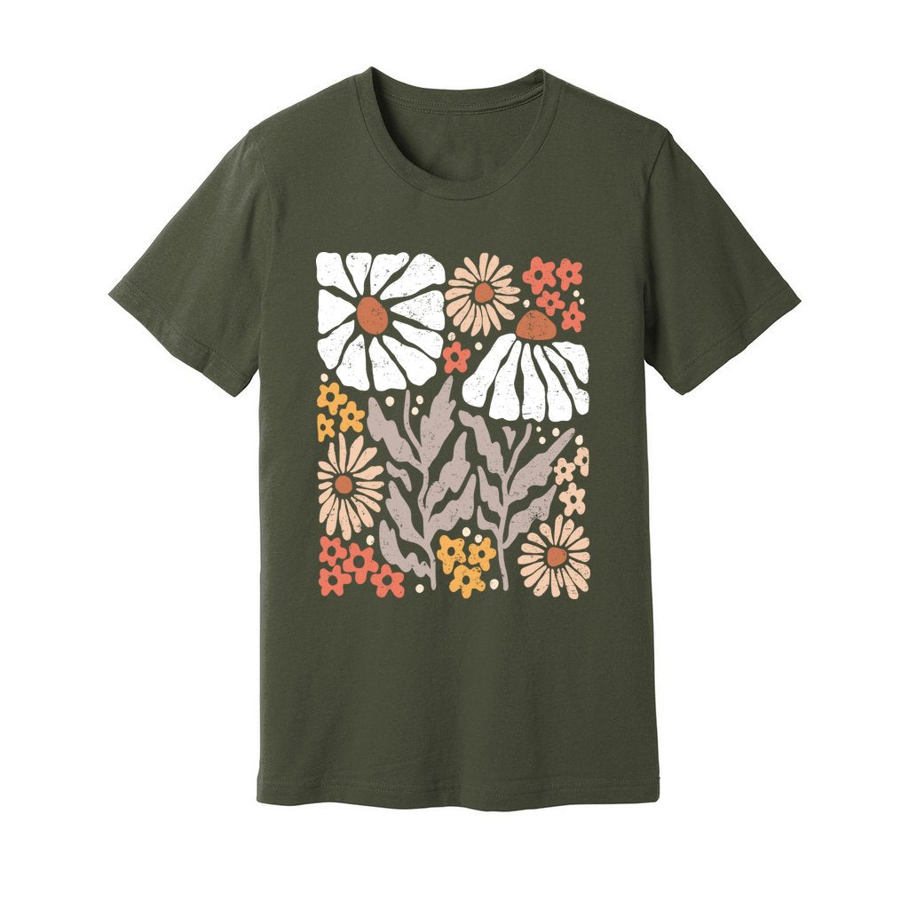 Boho Abstract Flowers T-Shirt - Rue Mentana