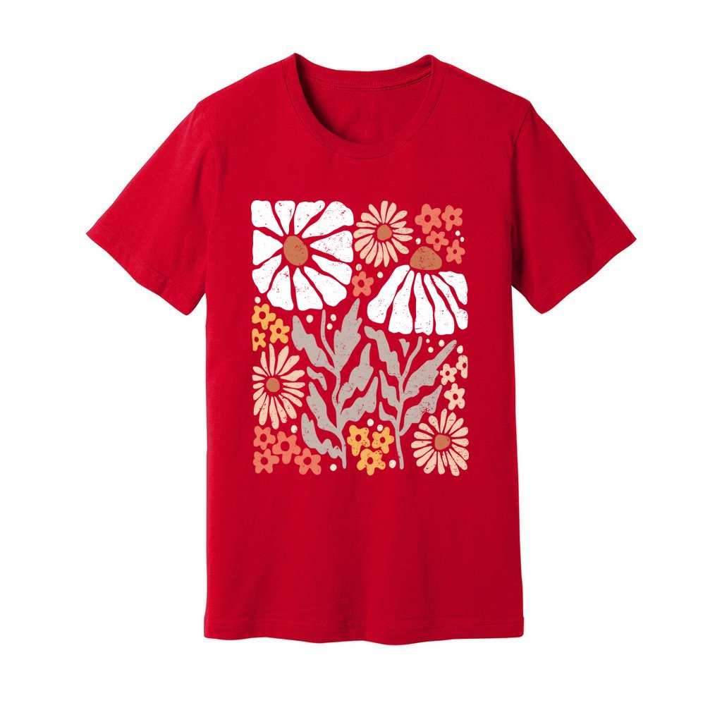 Boho Abstract Flowers T-Shirt - Rue Mentana