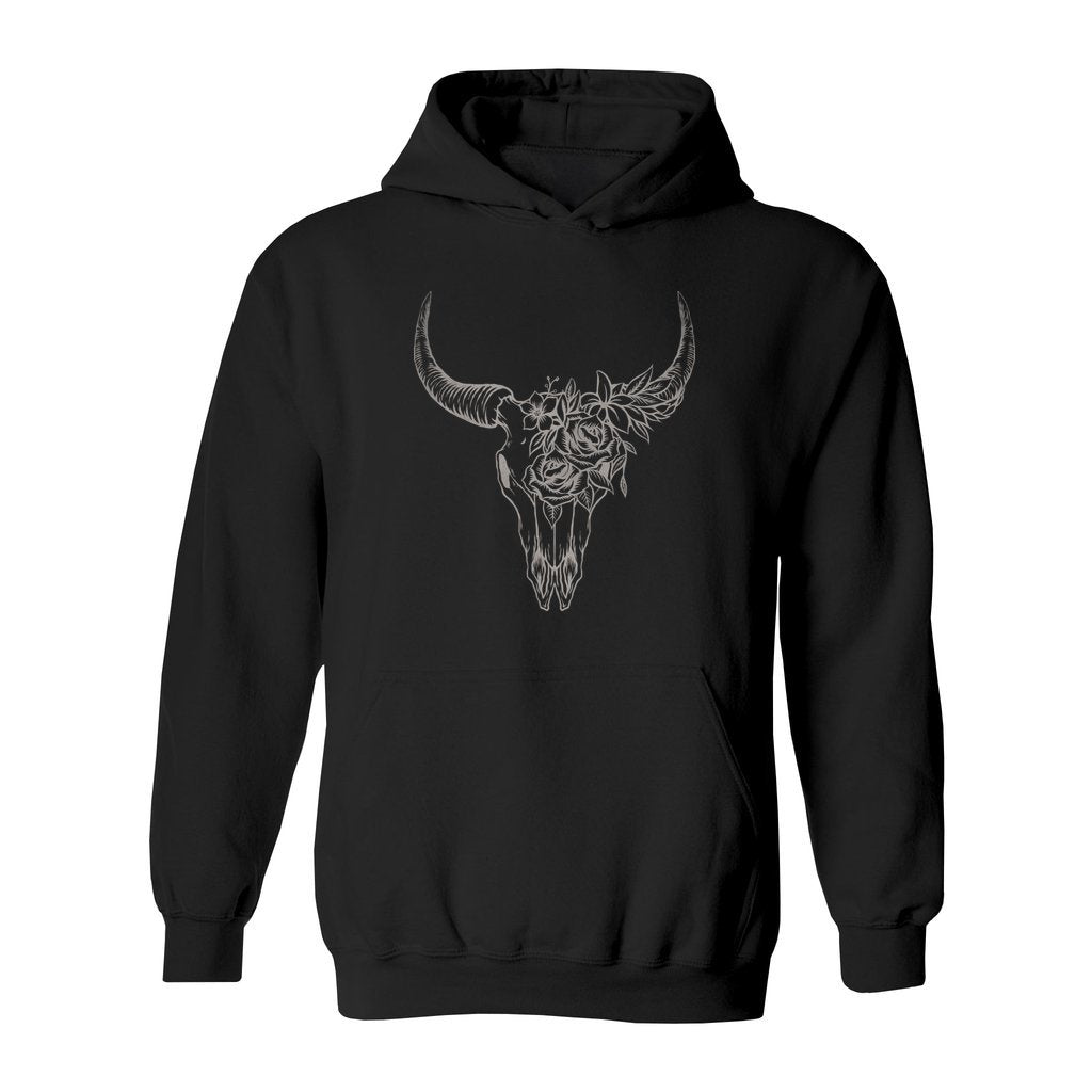 Boho Bull Skull Hoodie - Rue Mentana