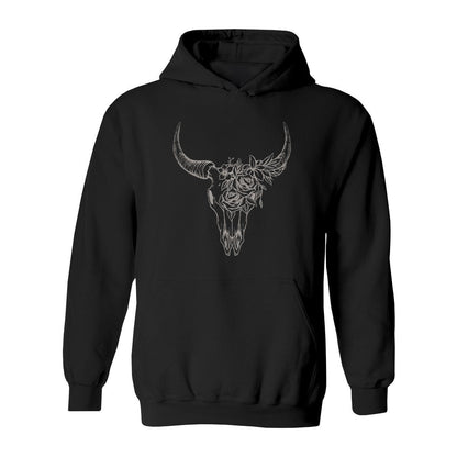 Boho Bull Skull Hoodie - Rue Mentana